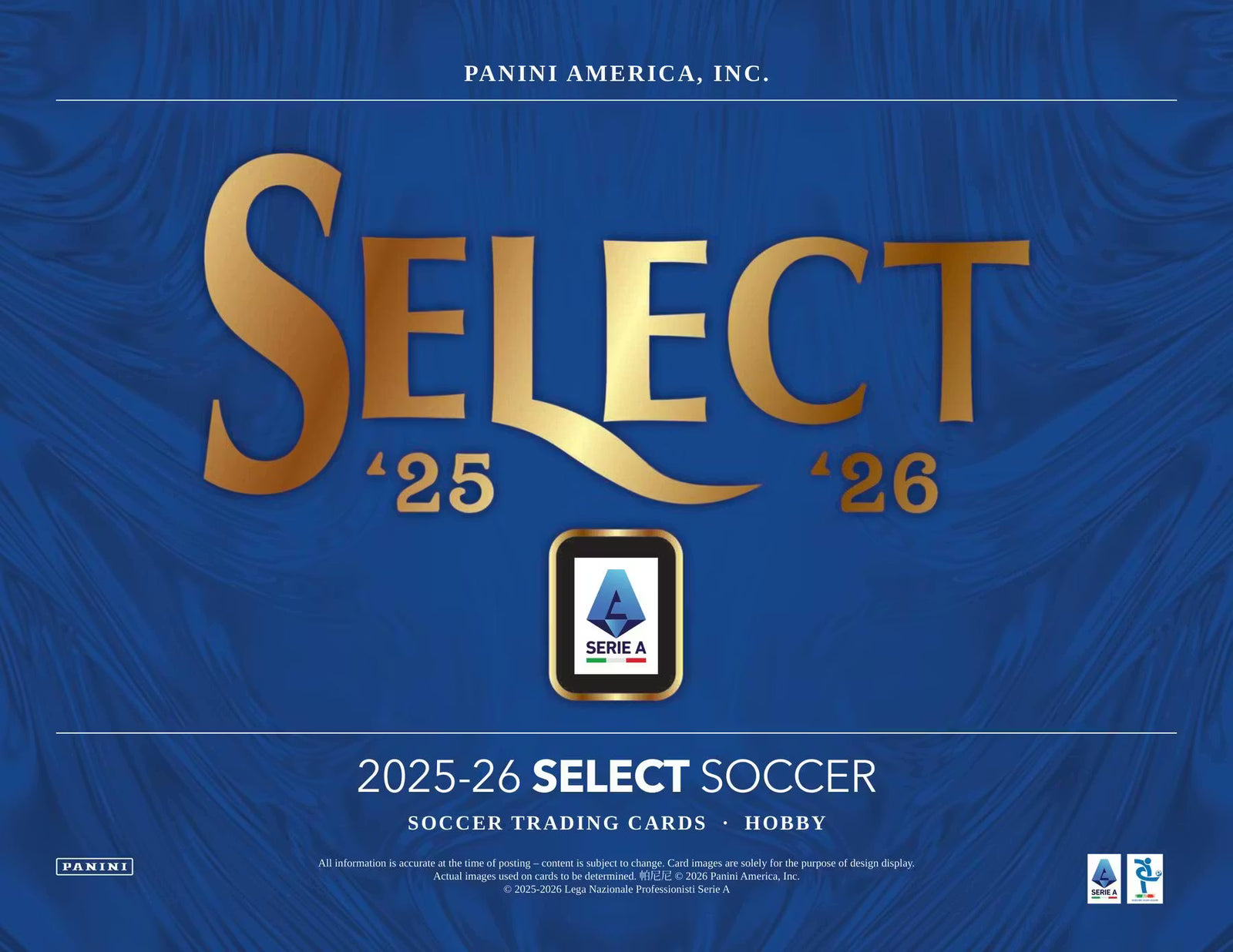 2025-26 Panini Select Seria A Soccer Hobby Trading Cards