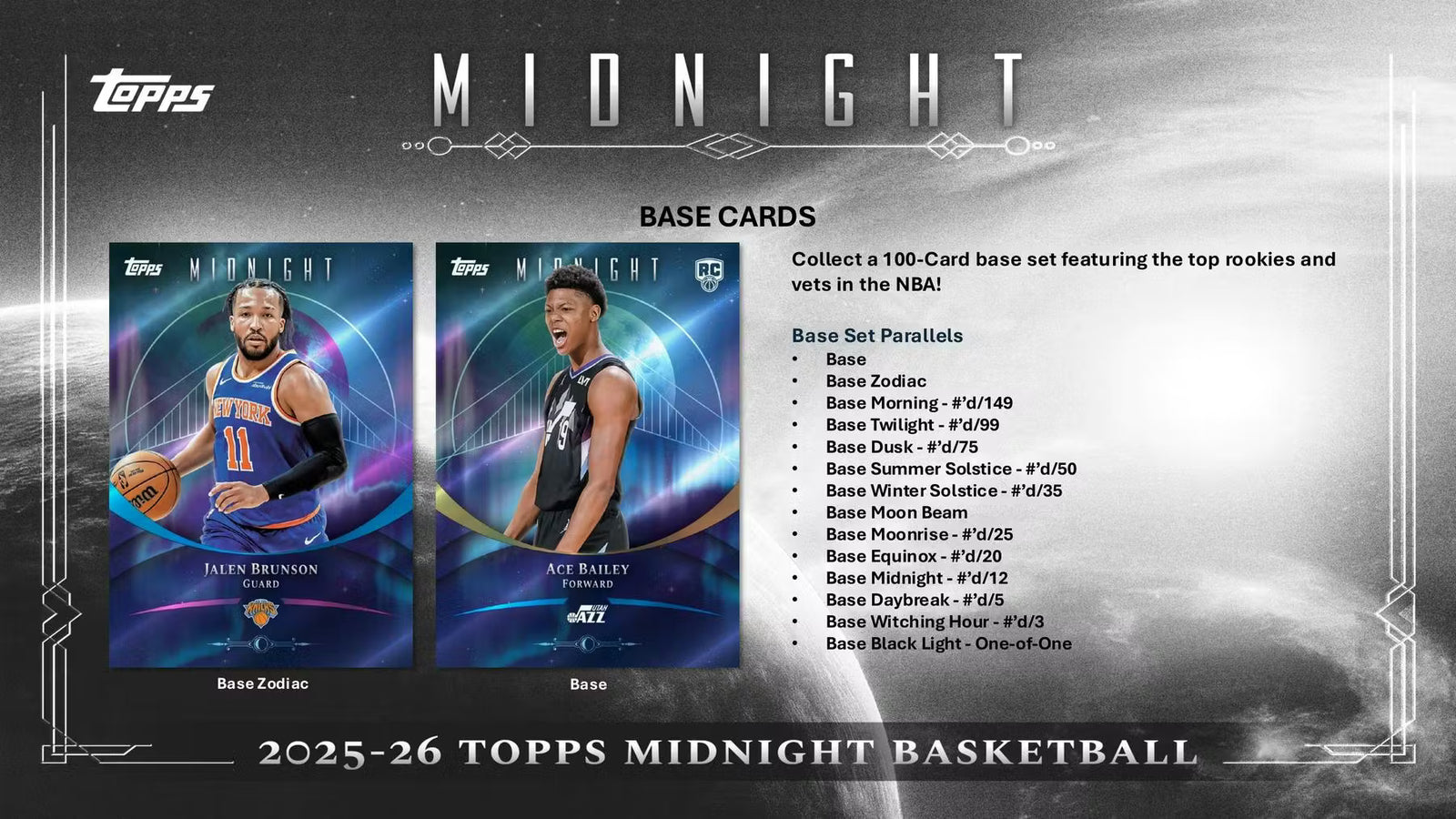 2025-26 Topps Midnight Basketball Hobby Trading Cards
