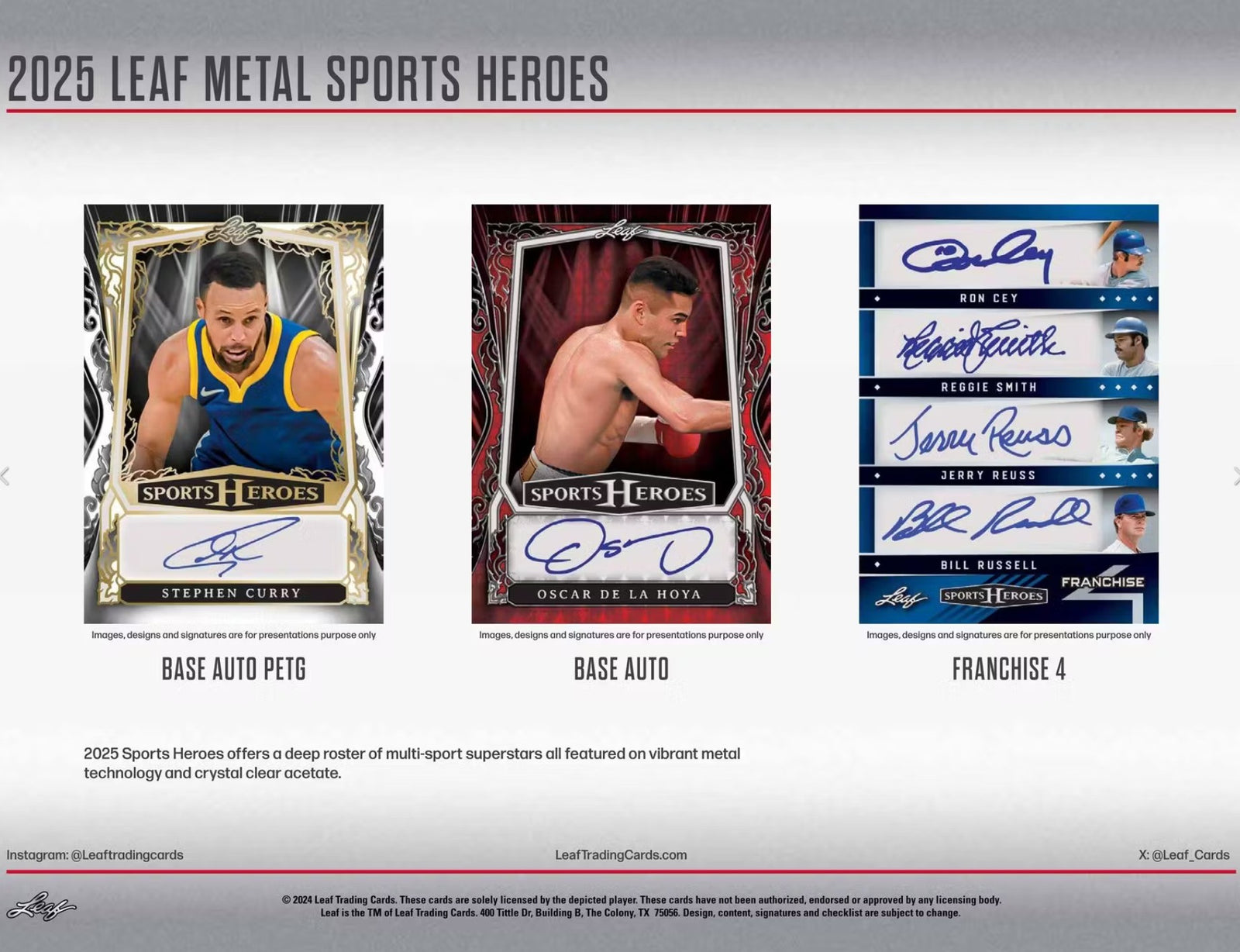 2025 Leaf Metal Sports Heroes Hobby Trading Cards