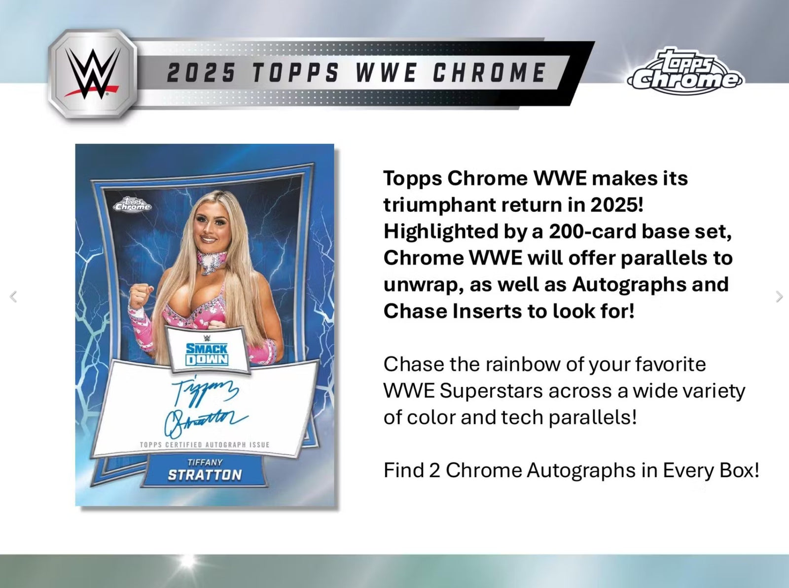 2025 Topps Chrome WWE Hobby Trading Cards
