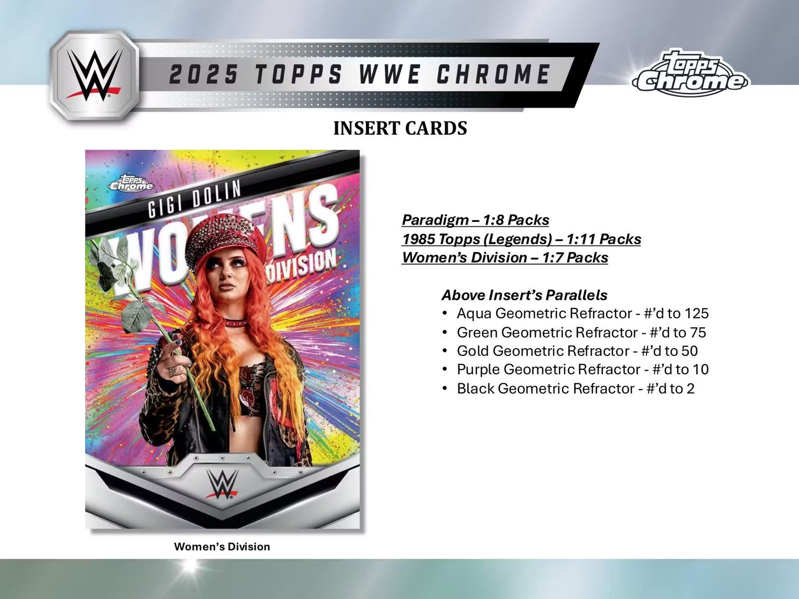 2025 Topps Chrome WWE Breaker Delight Trading Cards