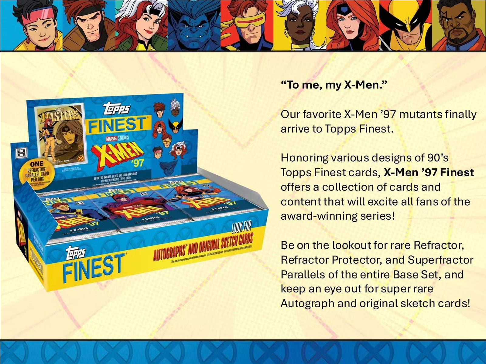 2025 Topps Finest X-Men 97 Hobby Trading Cards