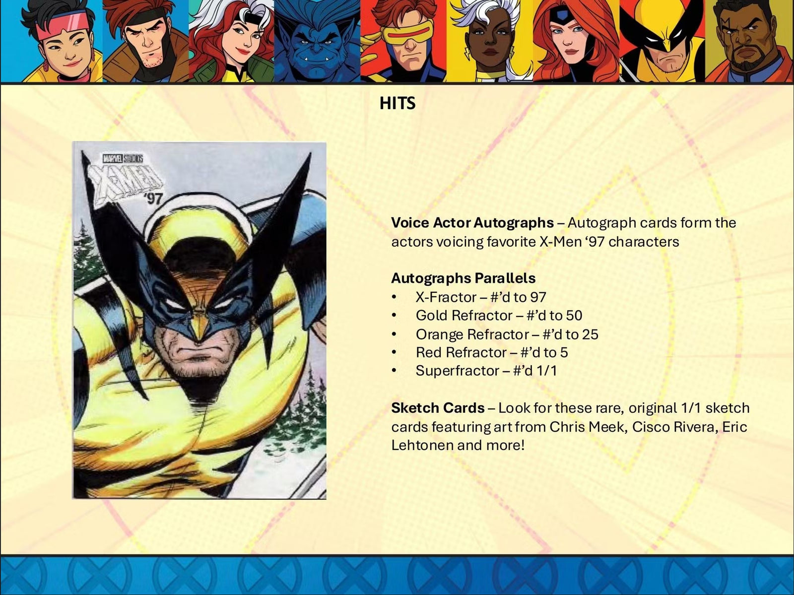 2025 Topps Finest X-Men 97 Hobby Trading Cards