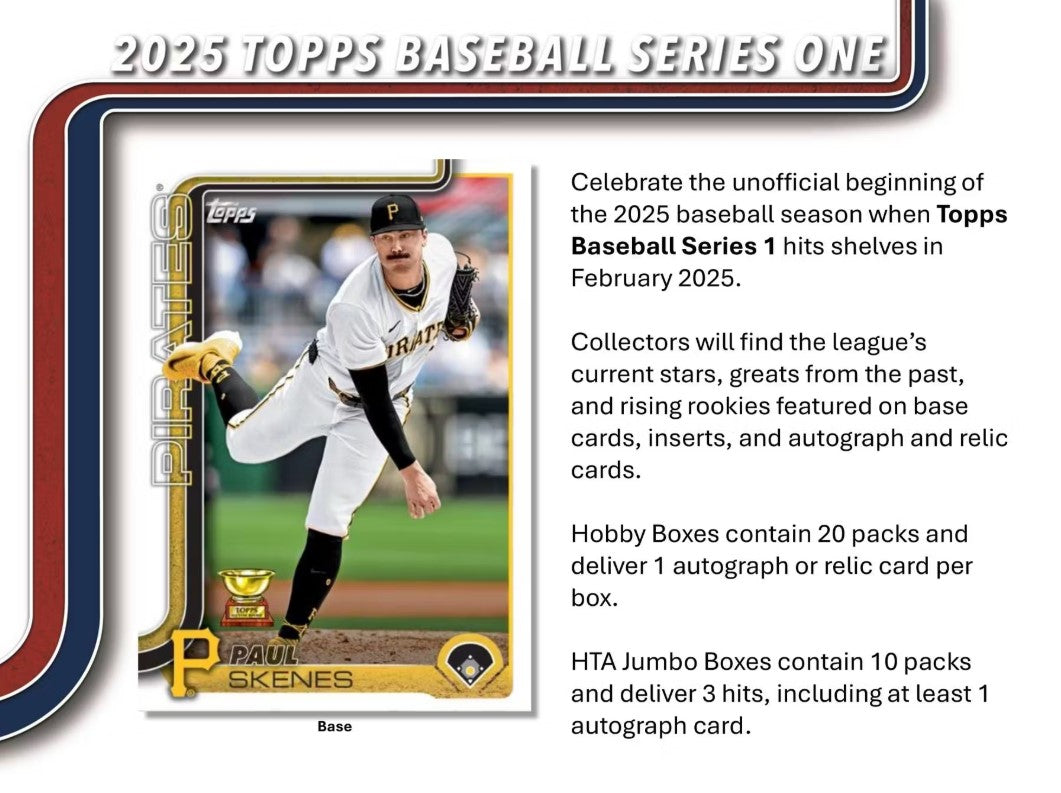 2025 Topps Series 1 Baseball Hobby Trading Cards