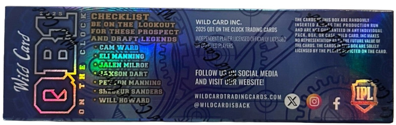 2025 Wild Card QB1 On the Clock Hobby Trading Cards