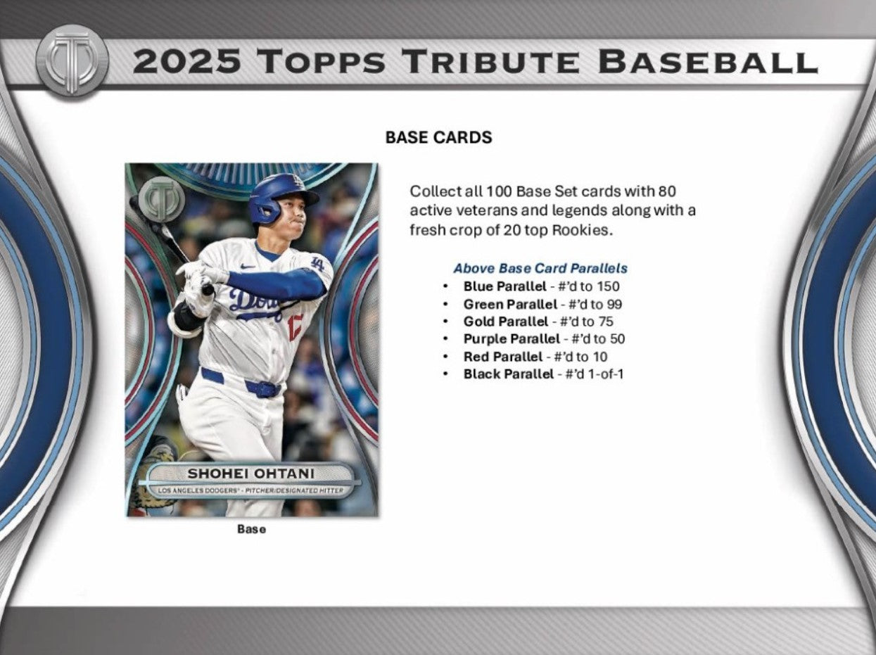 2025 Topps Tribute Baseball Hobby Trading Cards