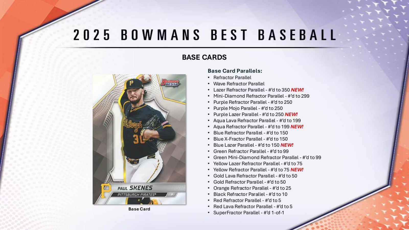 2025 Topps Bowman Best Baseball Hobby Trading Cards LV