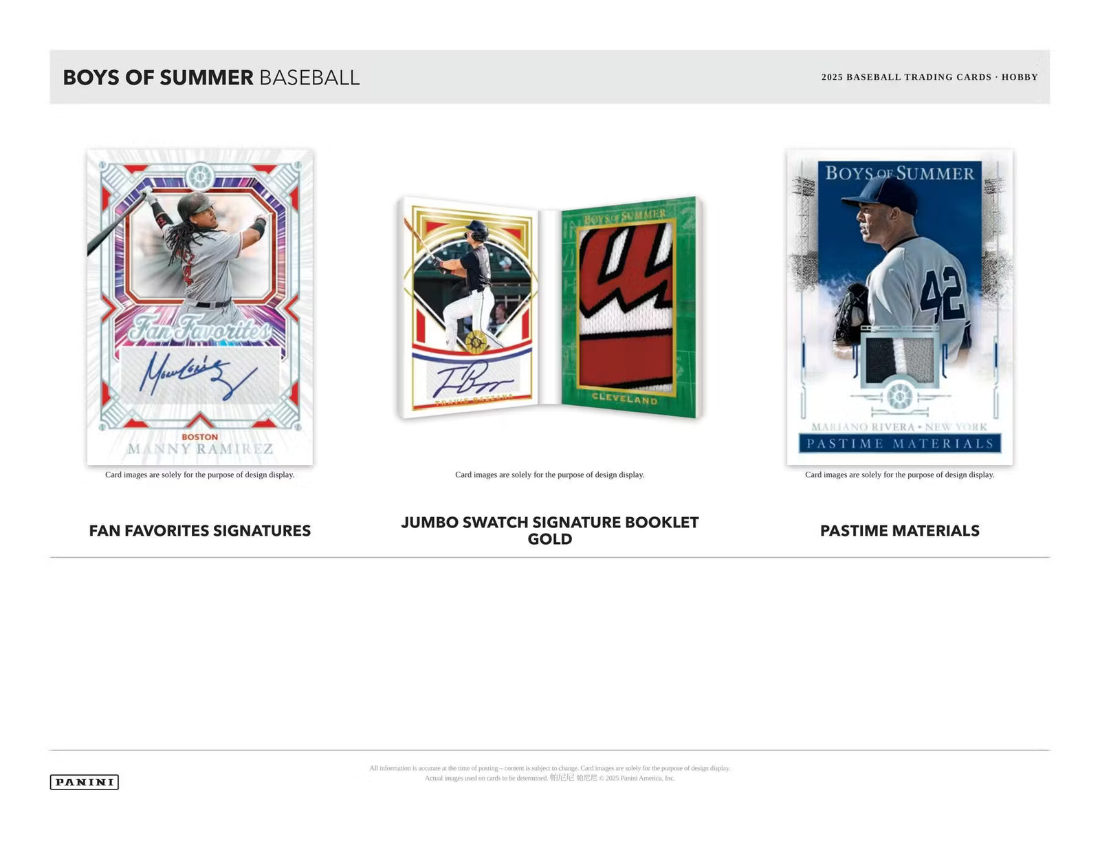 2025 Panini Boys of Summer Baseball Trading Cards