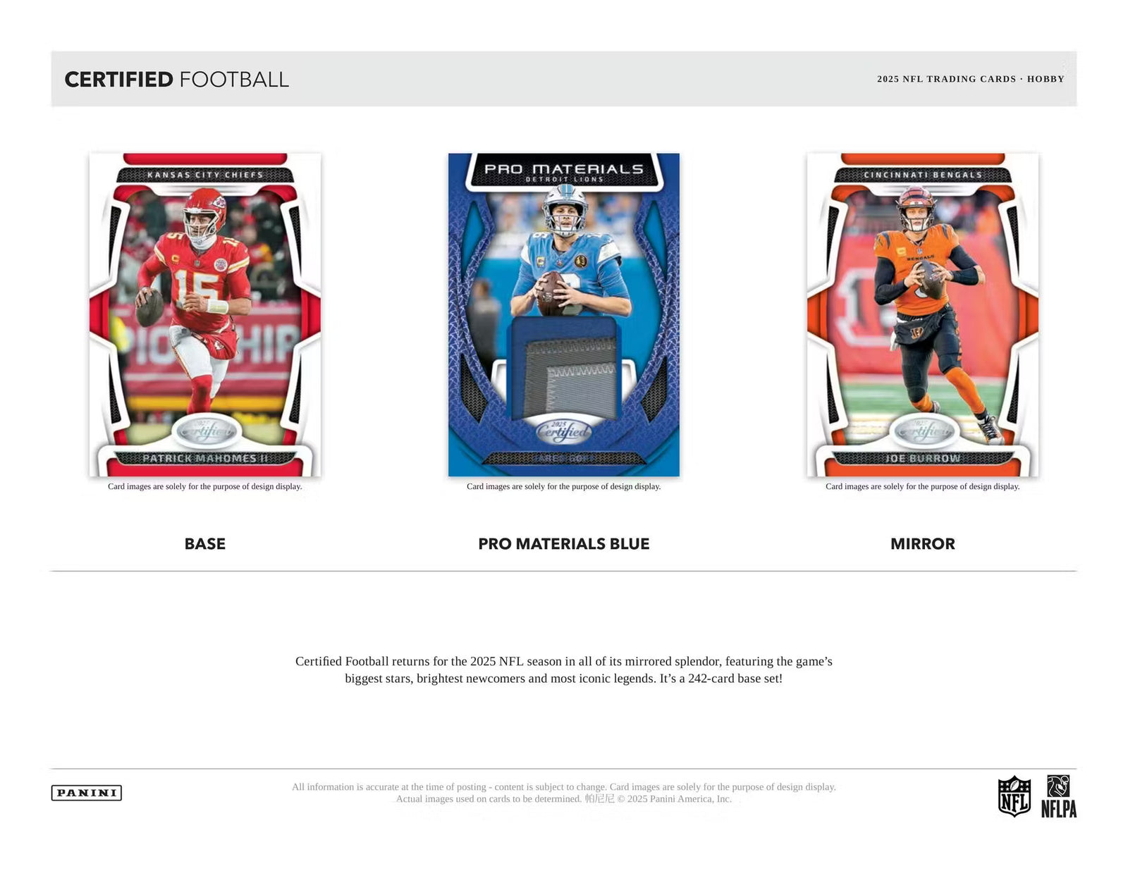 2025 Panini Certified Football Hobby Trading Cards