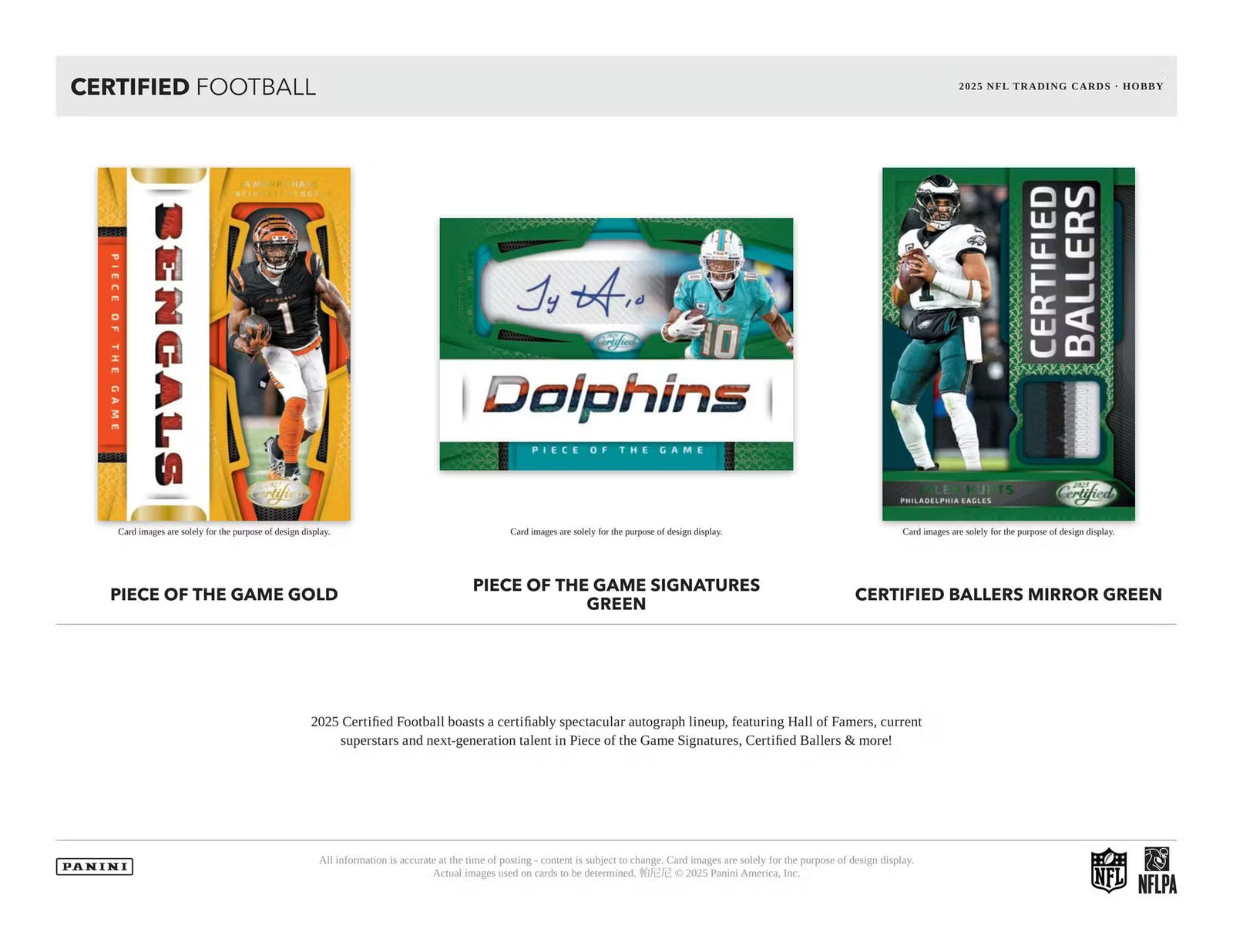 2025 Panini Certified Football Hobby Trading Cards