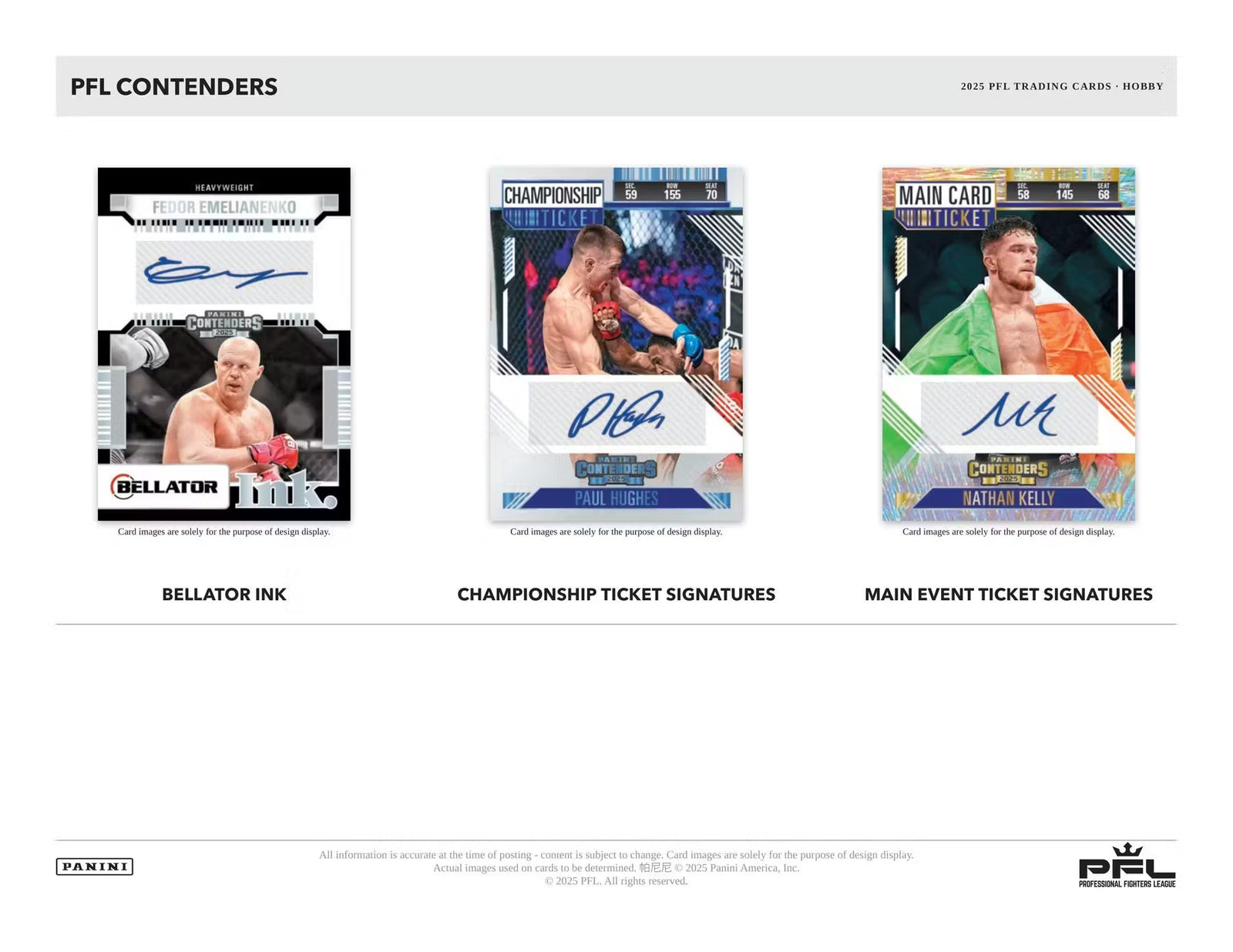 2025 Panini Contenders Professional Fighters League PFL Hobby Trading Cards