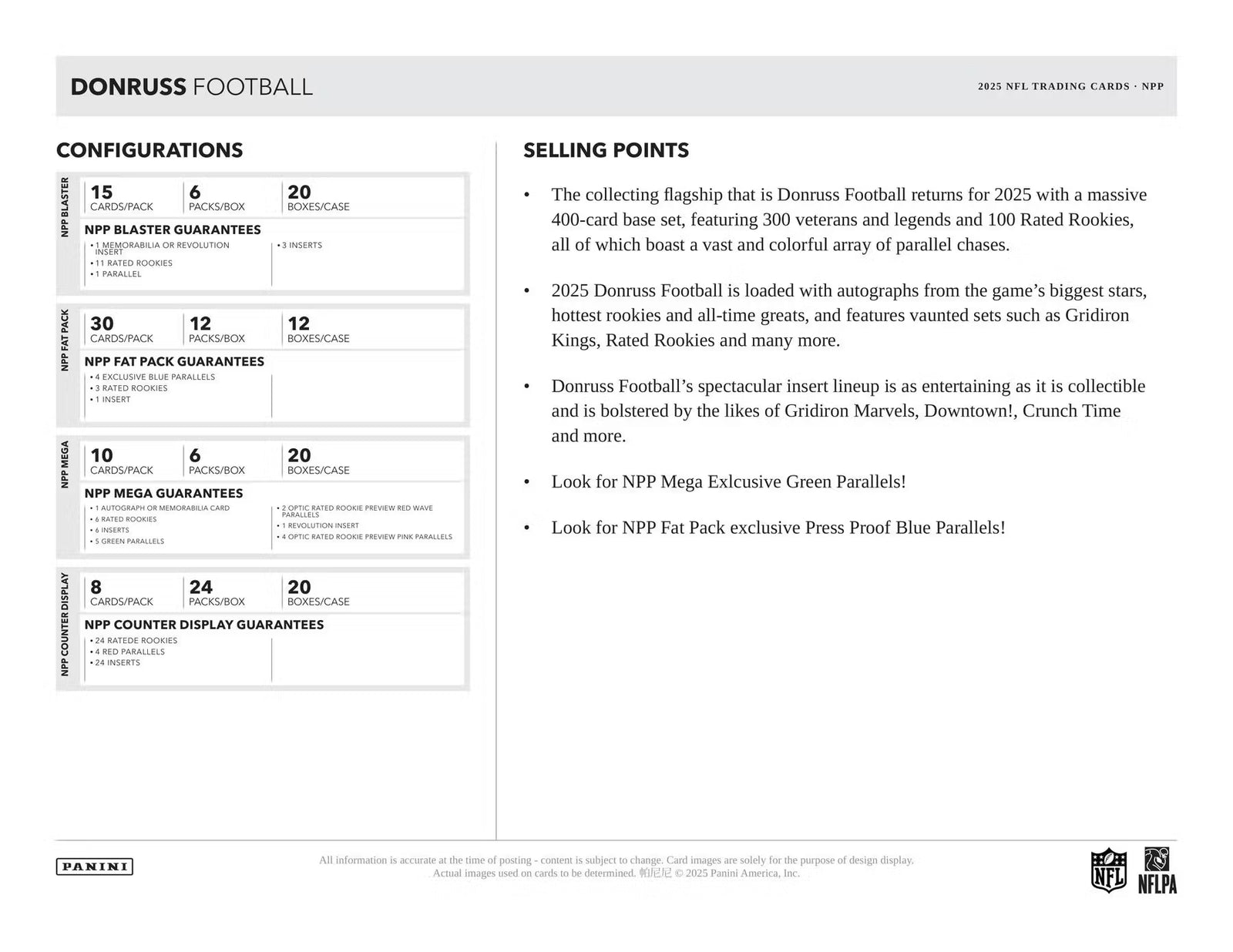 2025 Panini Donruss Football White Hot Rookies Blaster Trading Cards