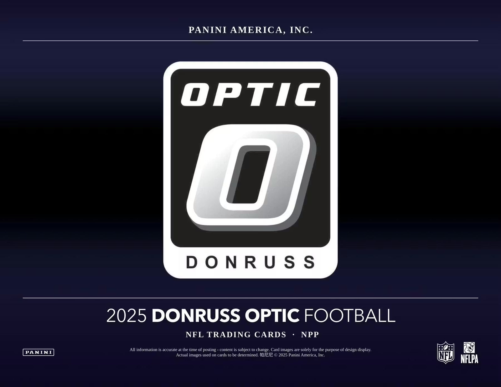 2025 Panini Donruss Optic Football Mega Trading Cards Blue Hyper