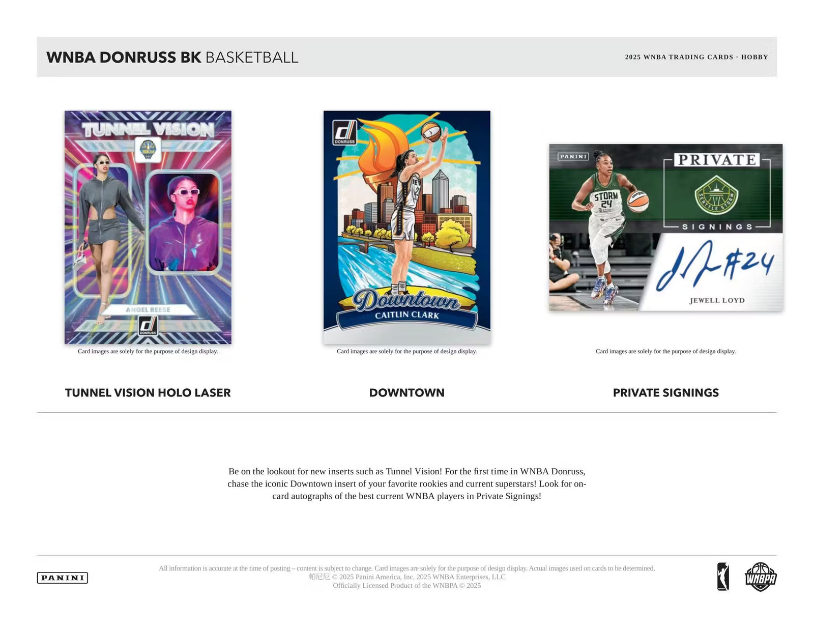 2025 Panini Donruss WNBA Hobby Trading Cards