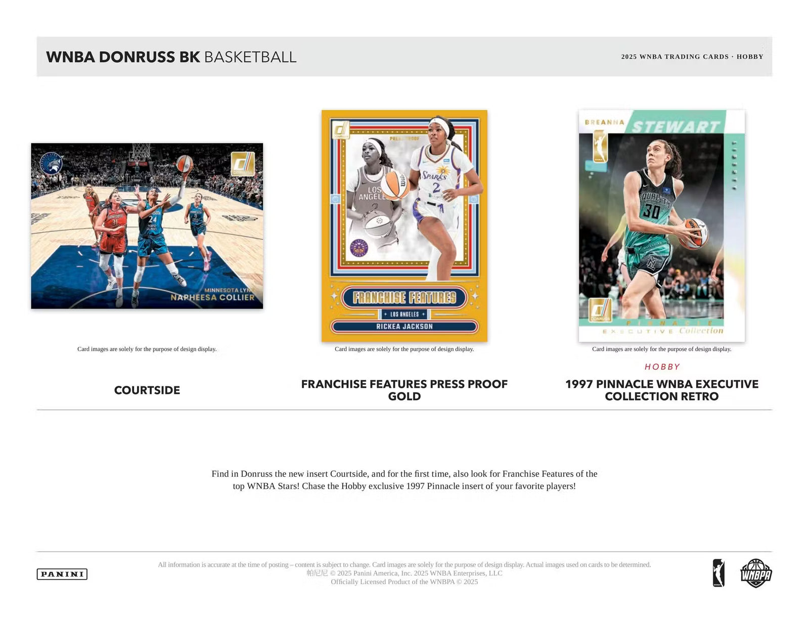 2025 Panini Donruss WNBA Hobby Trading Cards