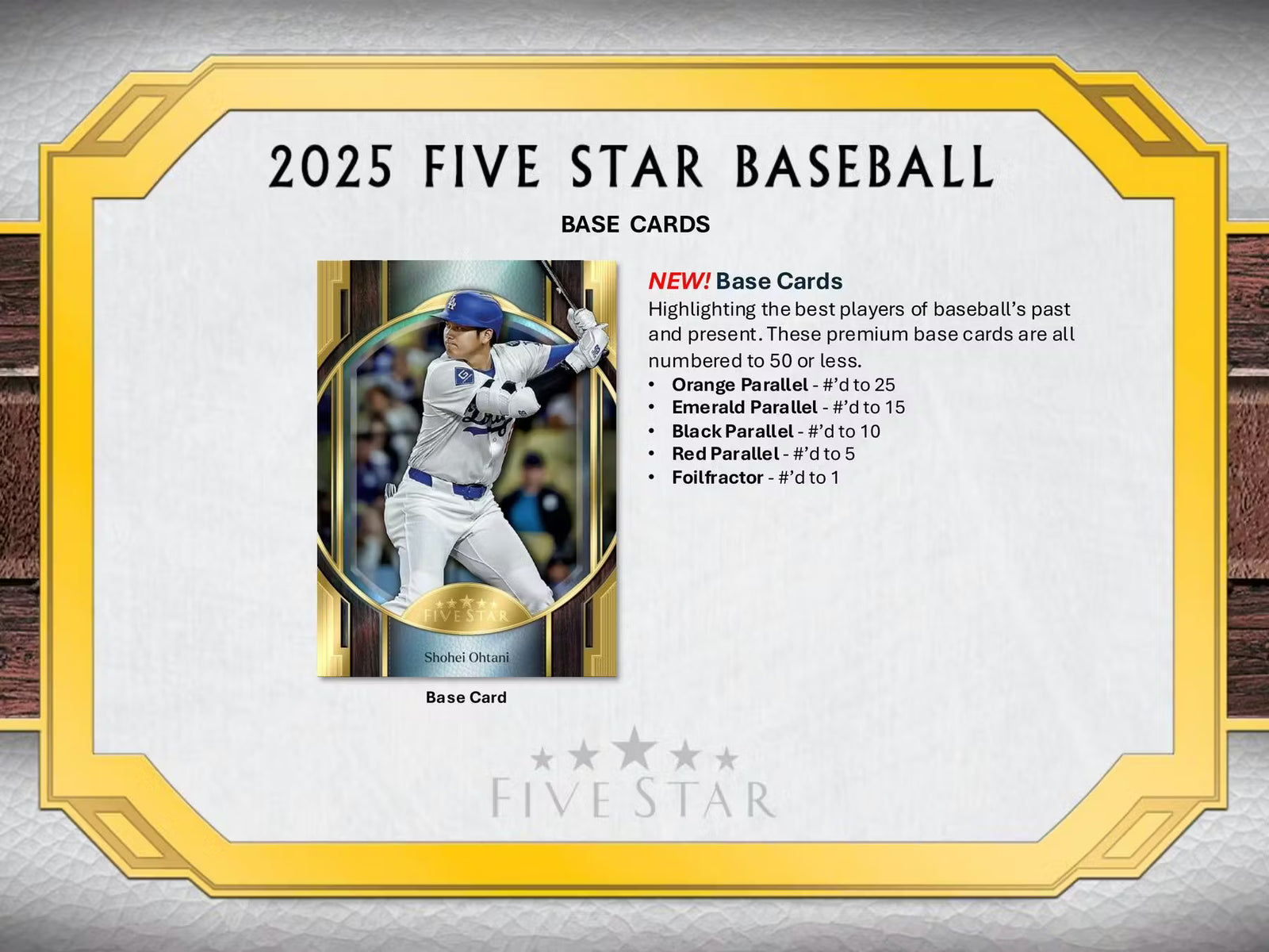 2025 Topps Five Star Baseball Hobby Trading Cards