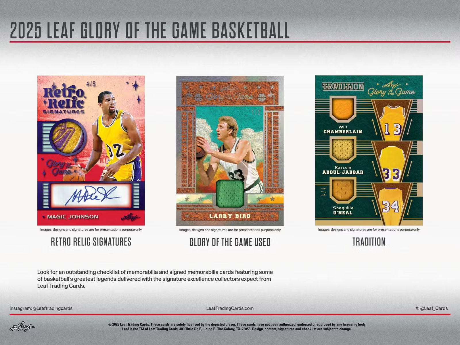2025 Leaf Glory of the Game Basketball Hobby Trading Cards