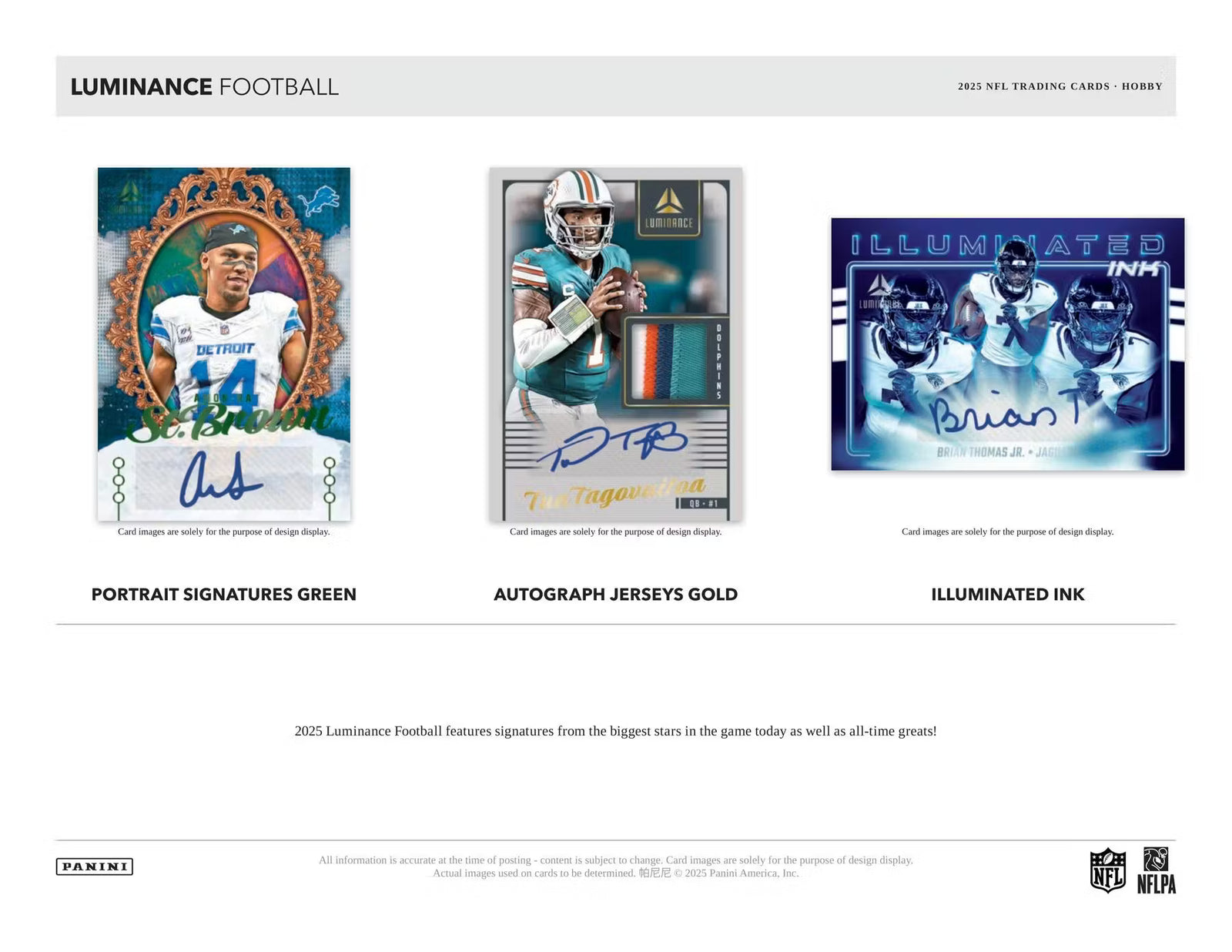 2025 Panini Luminance Football Hobby Trading Cards