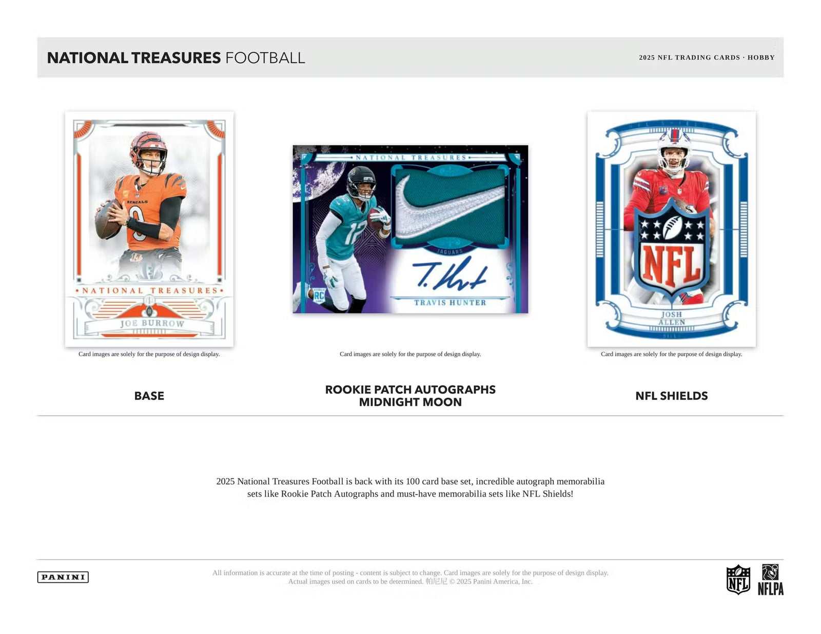 2025 Panini National Treasures Football Hobby Trading Cards LV