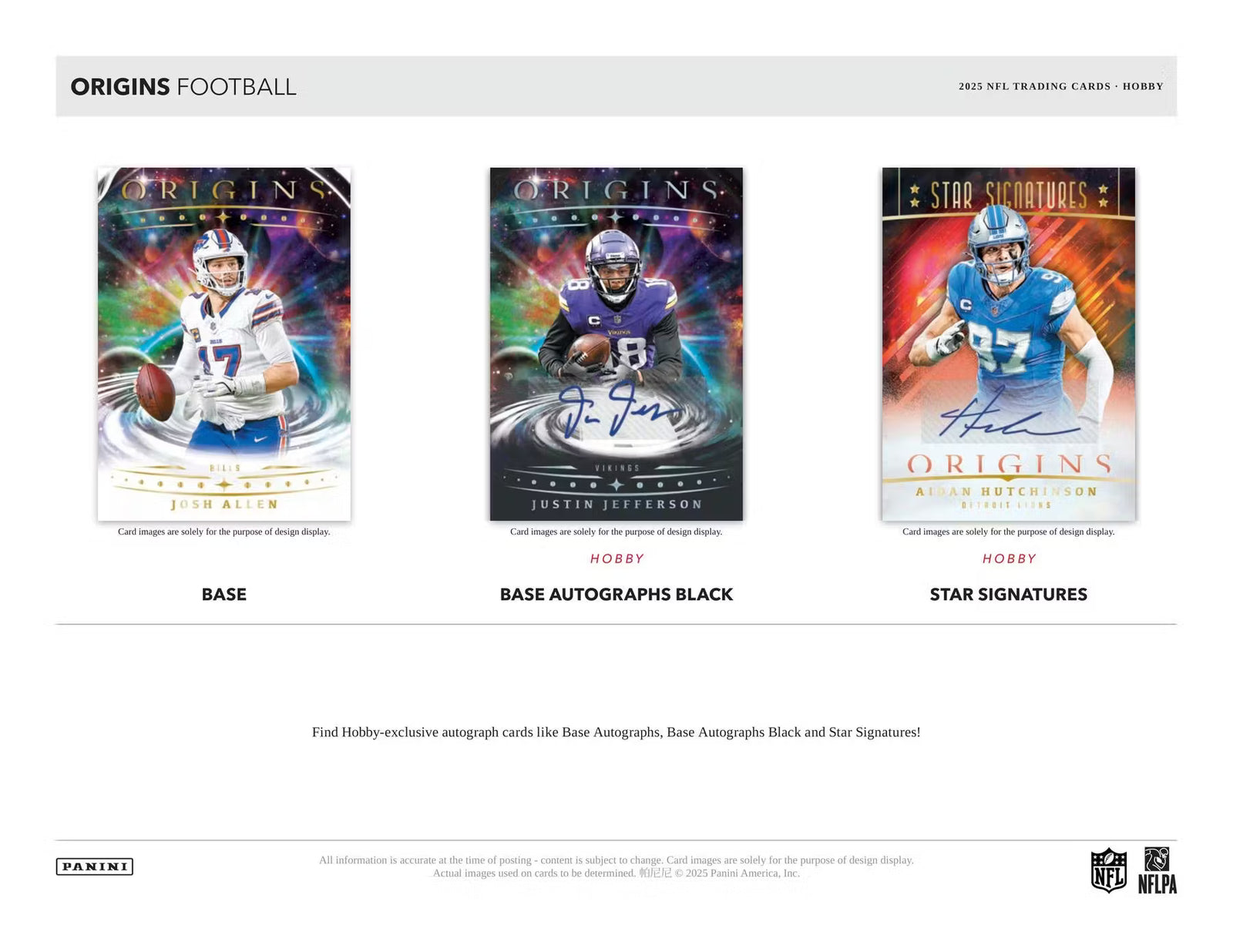 2025 Panini Origins Football Hobby Trading Cards