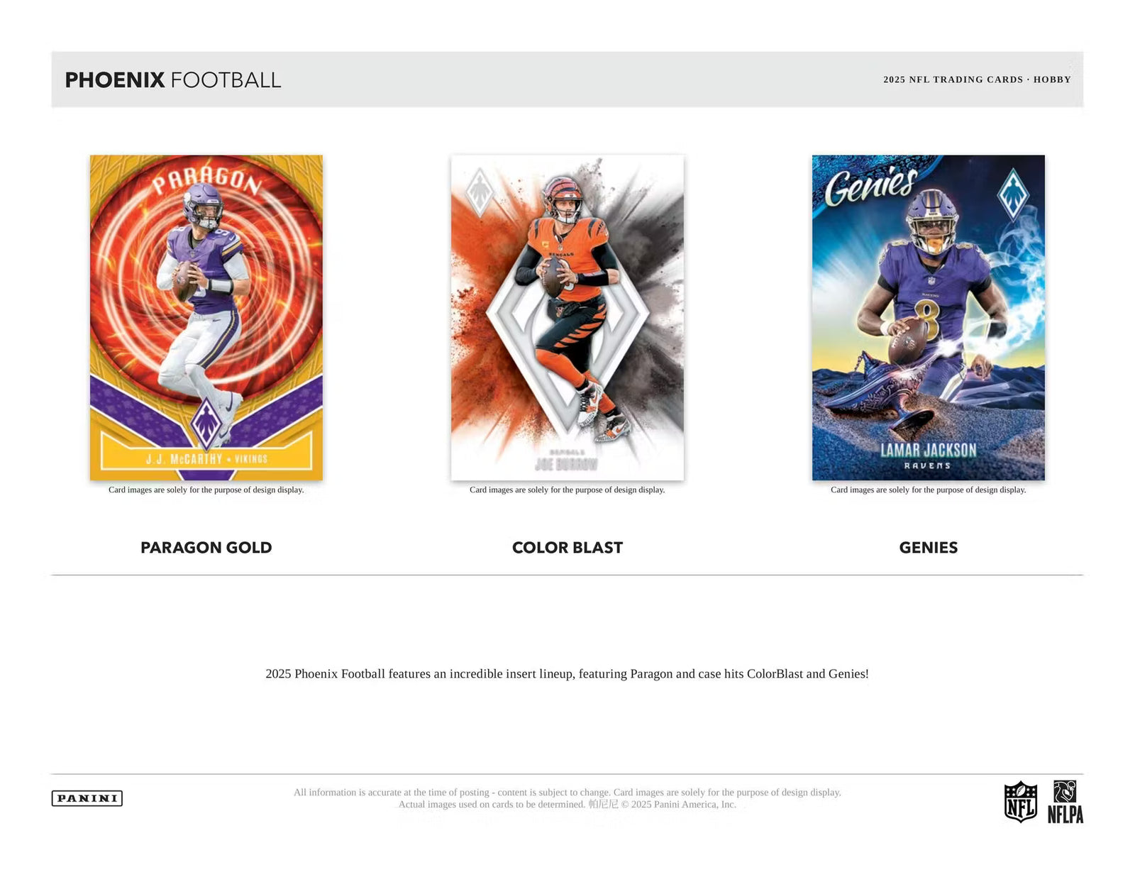 2025 Panini Phoenix Football Hobby Trading Cards LV