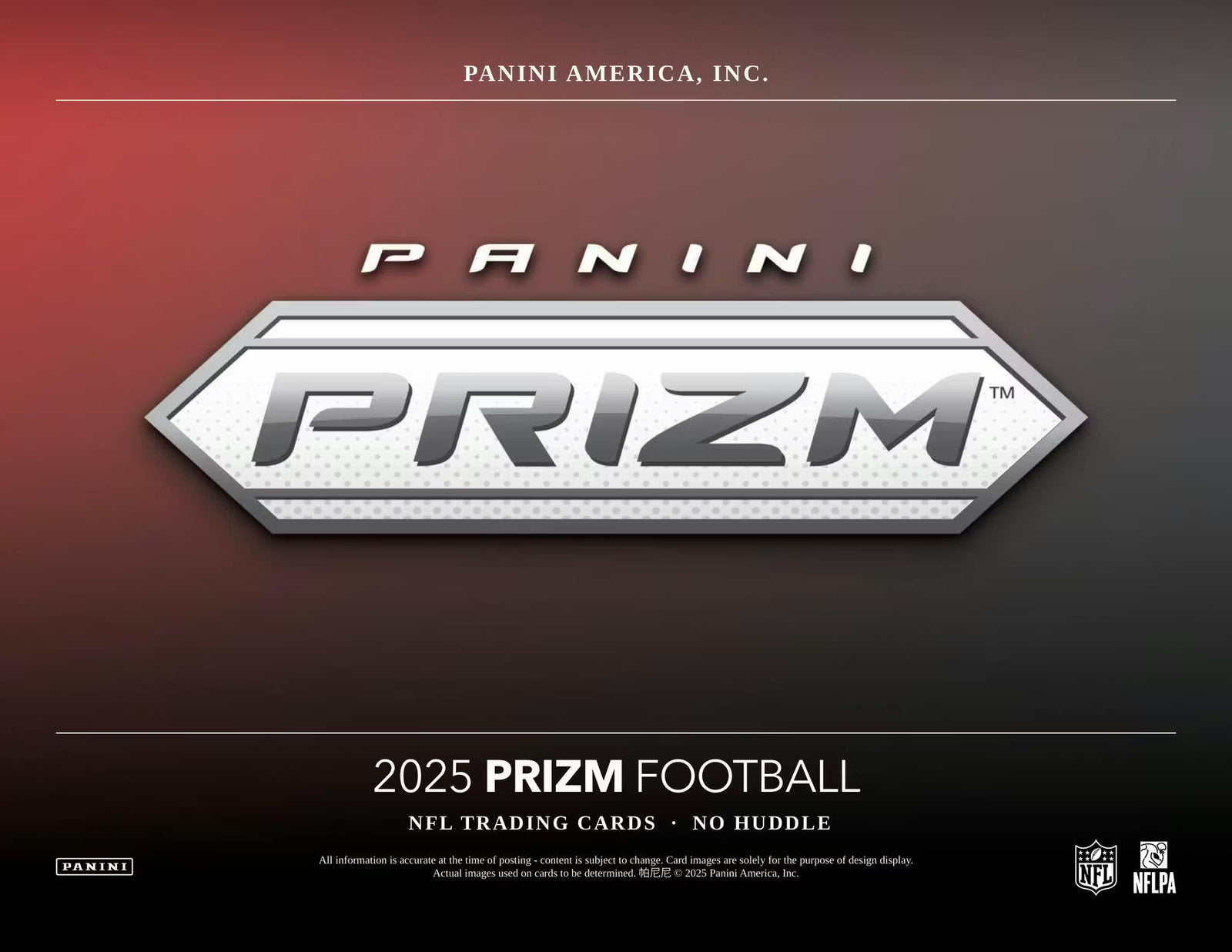 2025 Panini Prizm Football No Huddle Trading Cards