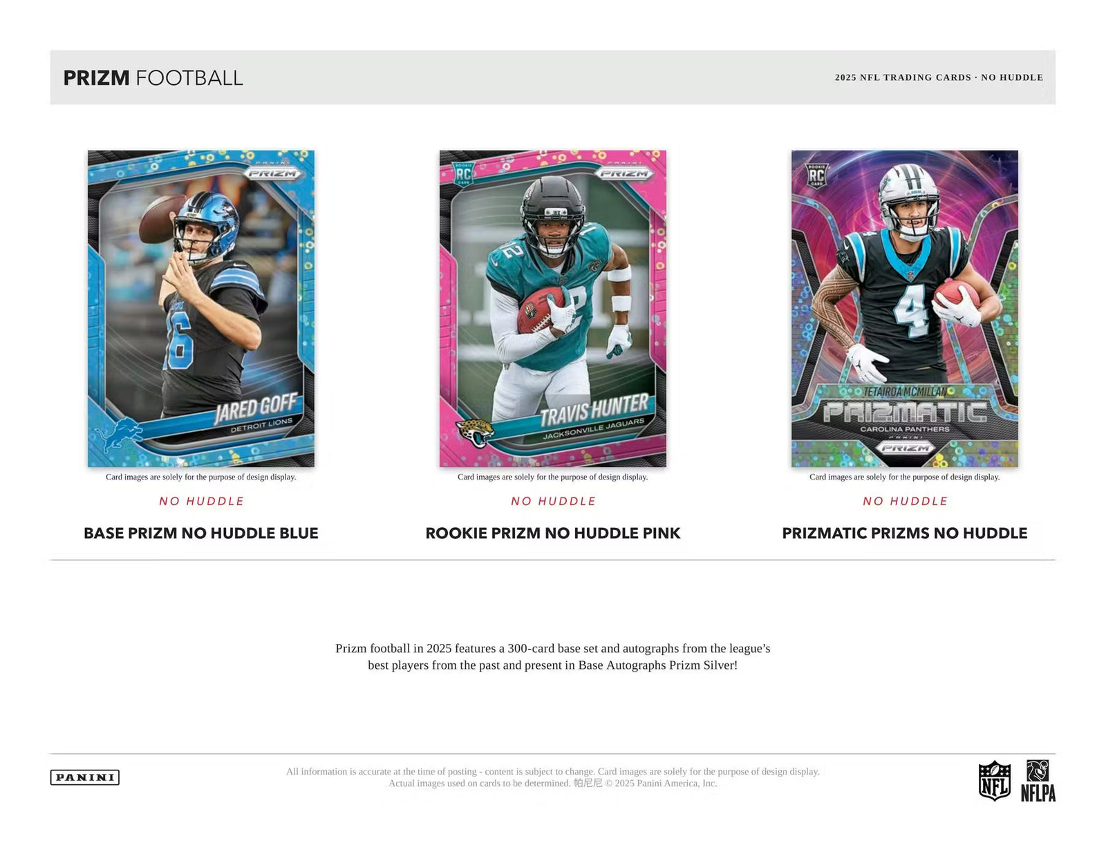 2025 Panini Prizm Football No Huddle Trading Cards