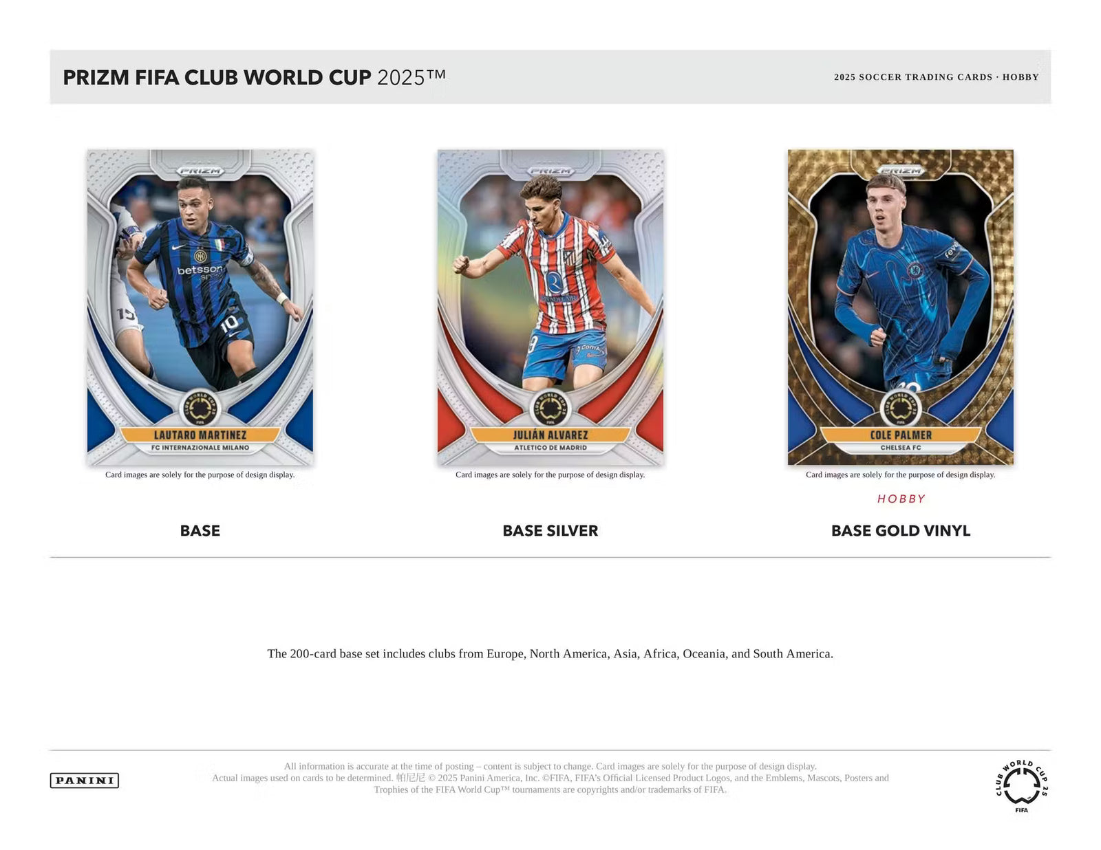 2025 Panini Prizm FIFA World Cup Soccer Hobby Trading Cards