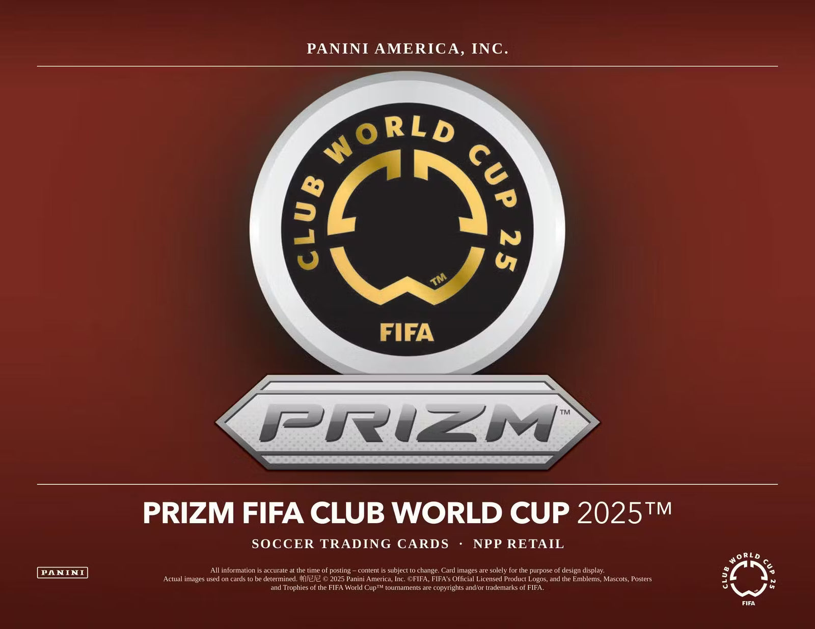 2025 Panini Prizm FIFA World Cup Soccer Mega Trading Cards