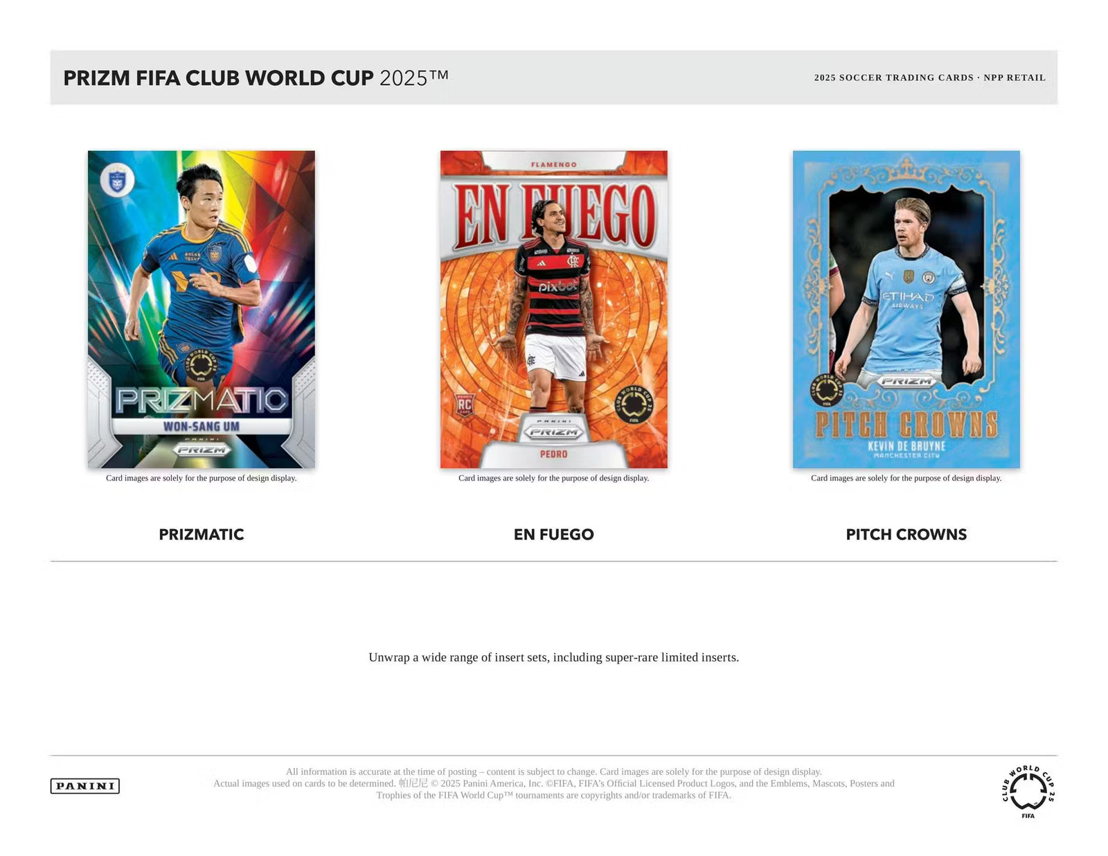 2025 Panini Prizm FIFA World Cup Soccer Mega Trading Cards