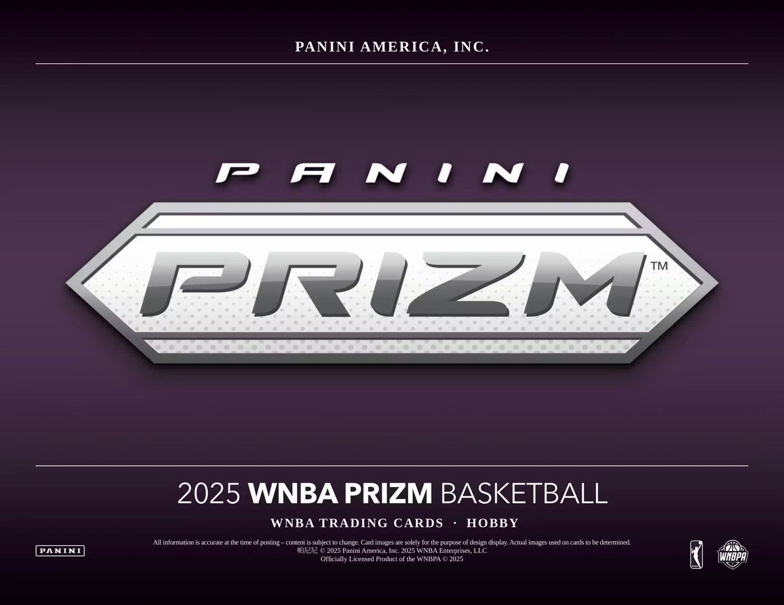 2025 Panini Prizm WNBA Hobby Trading Cards