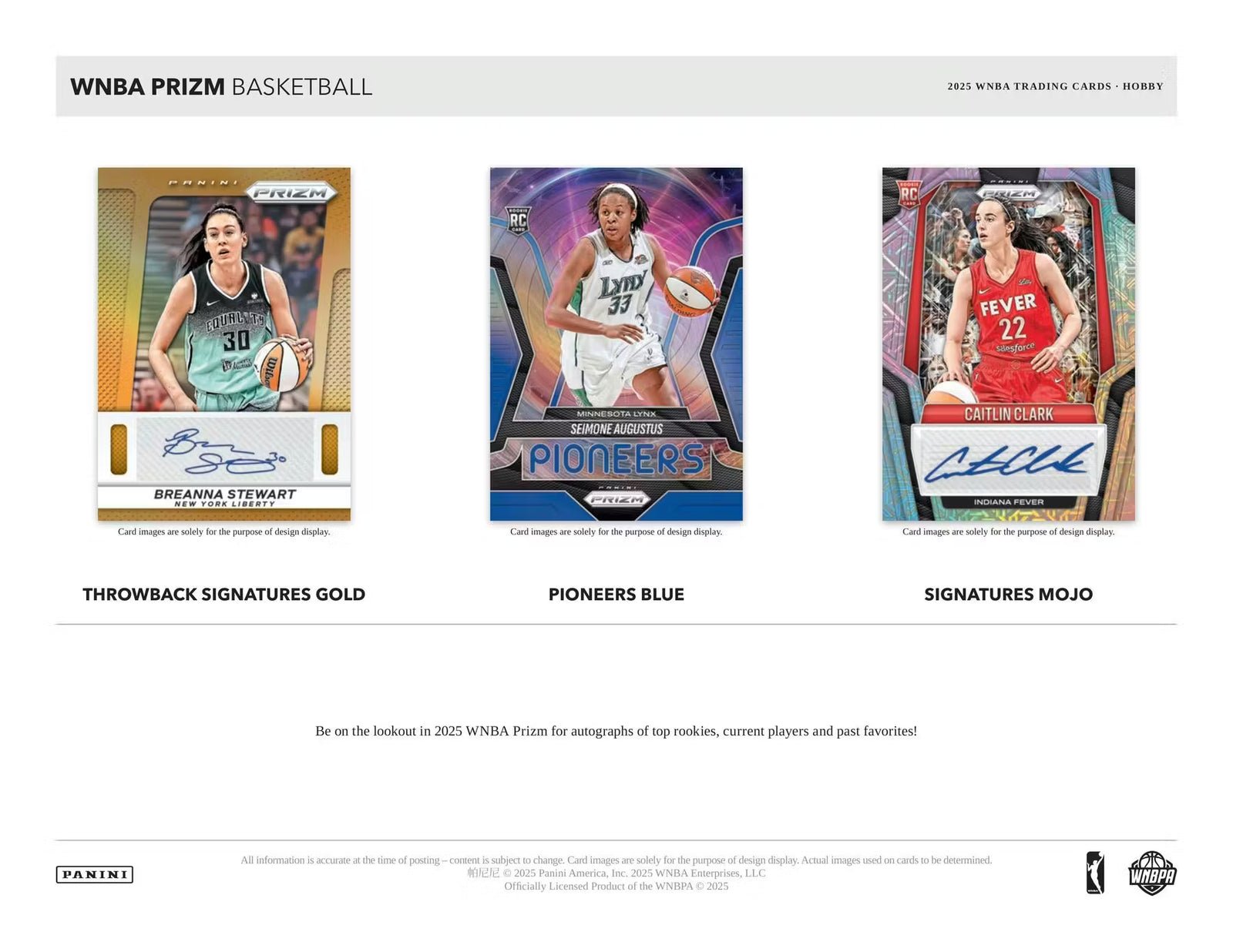 2025 Panini Prizm WNBA Hobby Trading Cards