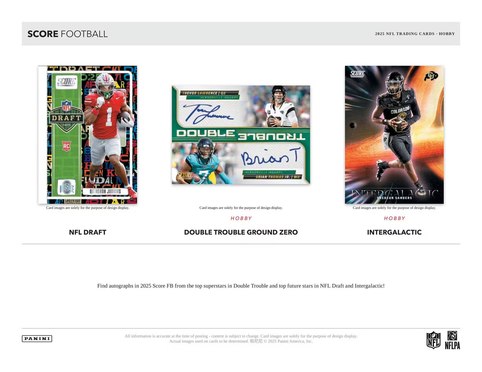 2025 Panini Score Football Hobby Trading Cards