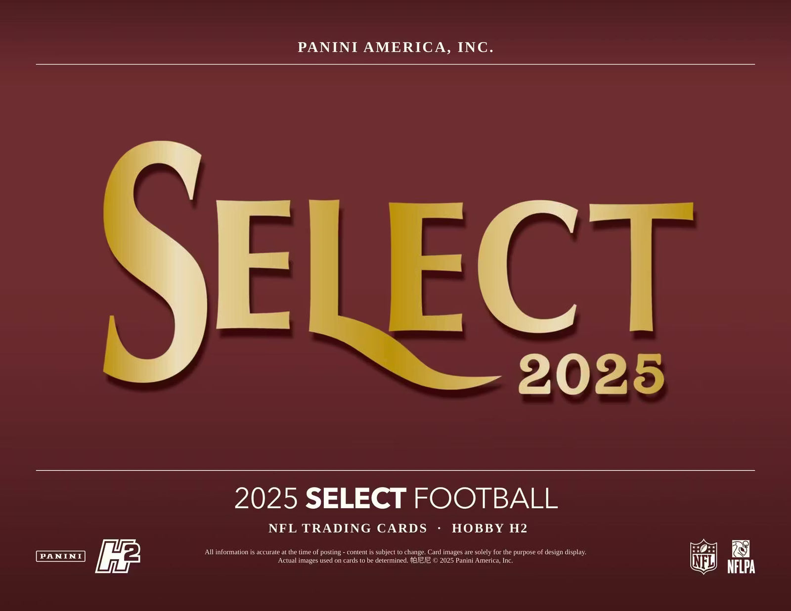 2025 Panini Select Football H2 Trading Cards