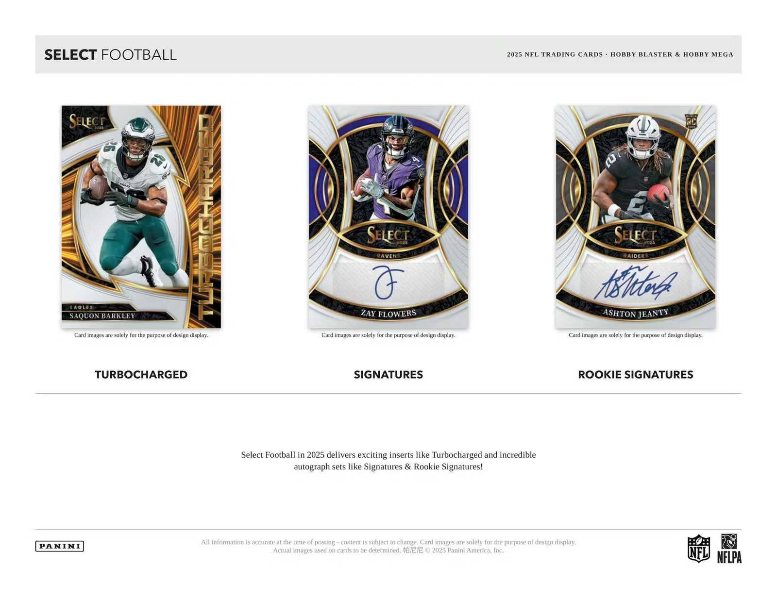 2025 Panini Select Football Hobby Mega Trading Cards LV