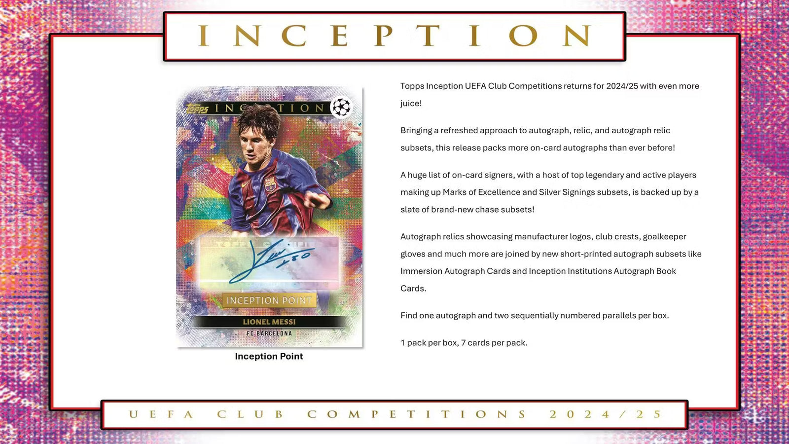 2024-25 Topps Inception Soccer UEFA Club Competitions Trading Cards