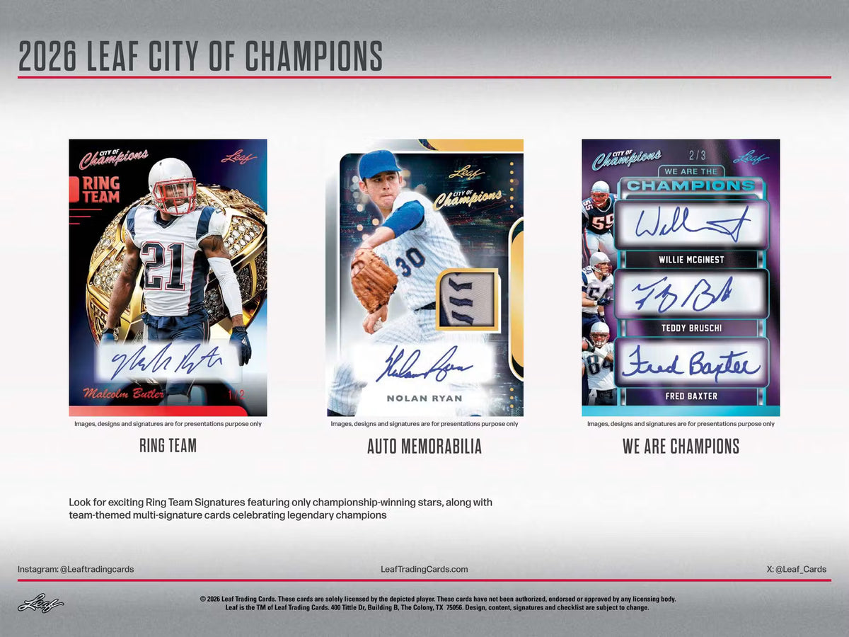 2026 Leaf City of Champions Hobby Trading Cards