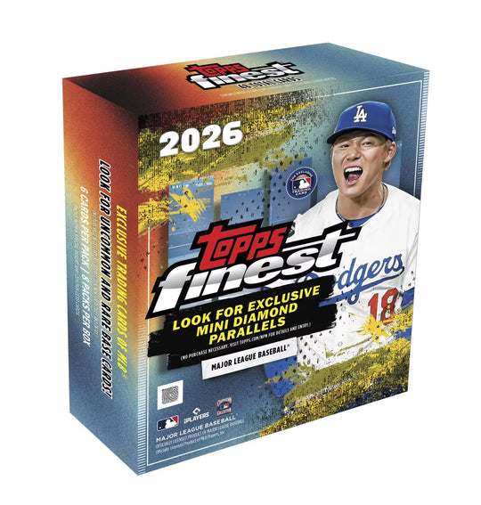 2026 Topps Finest Baseball Mega Trading Cards LV