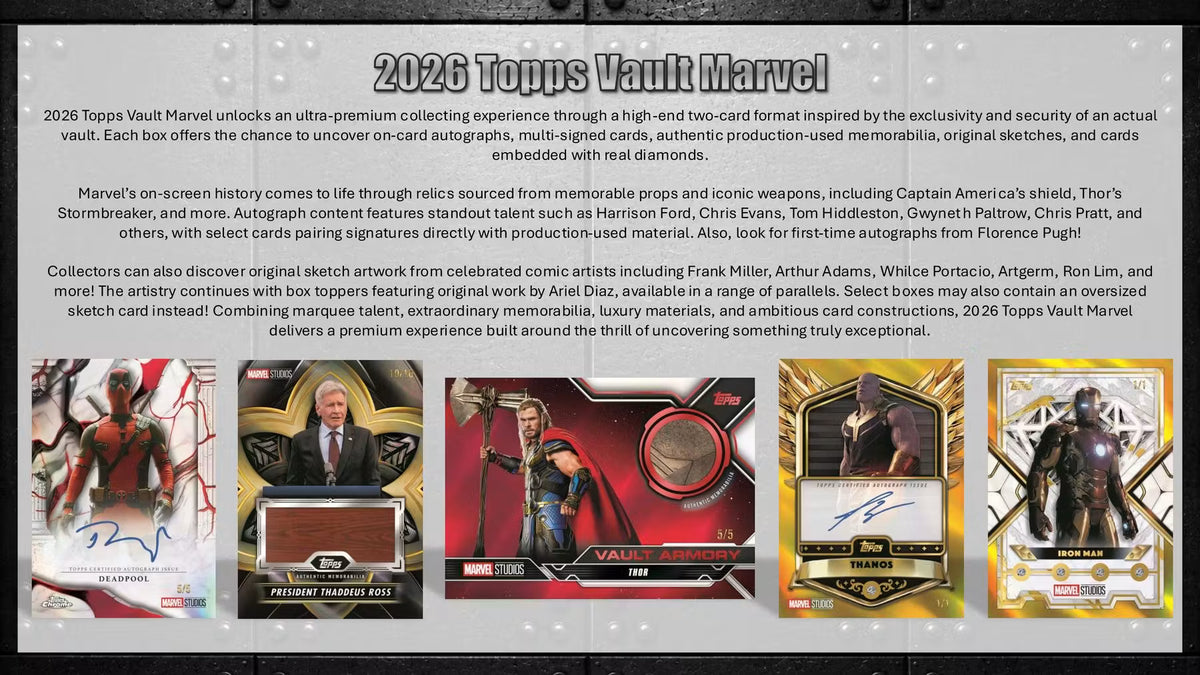 2026 Topps Vault Marvel Hobby Trading Cards