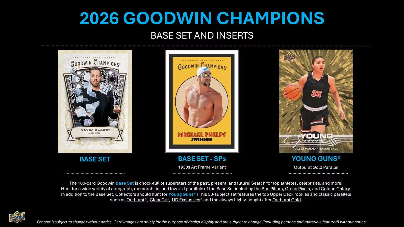 2026 Upper Deck Goodwin Champions Hobby Trading Cards