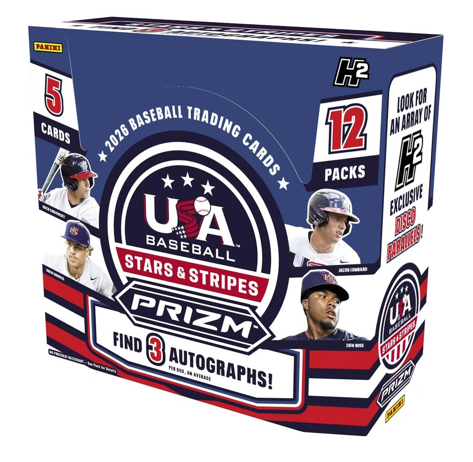2026 Panini USA Stars & Stripes Prizm Baseball H2 Trading Cards