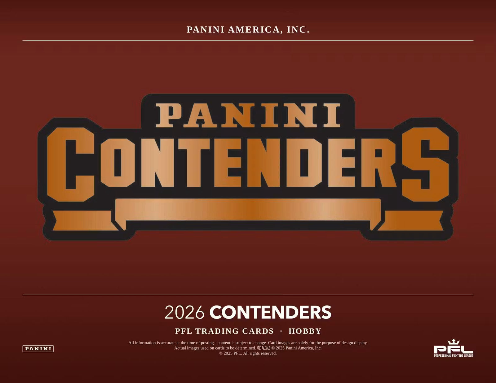 2026 Panini Contenders Professional Fighters League PFL Hobby Trading Cards