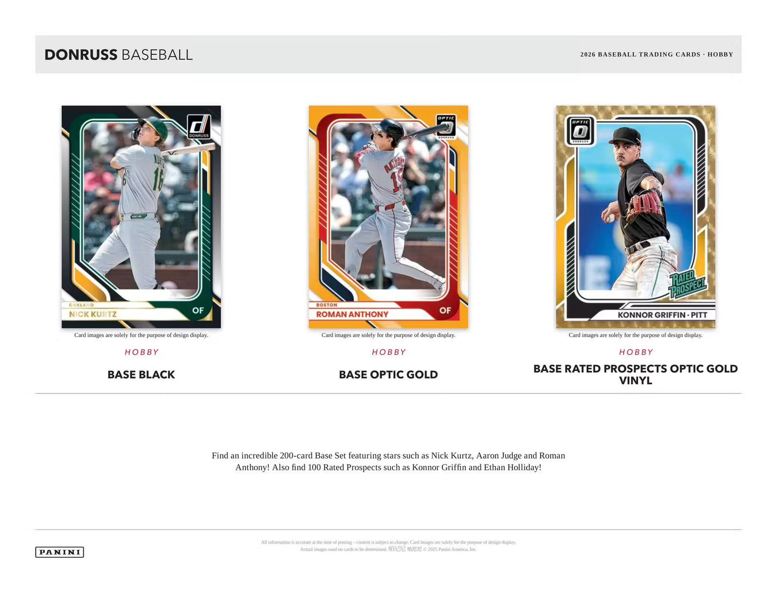 2026 Panini Donruss Baseball Hobby Trading Cards