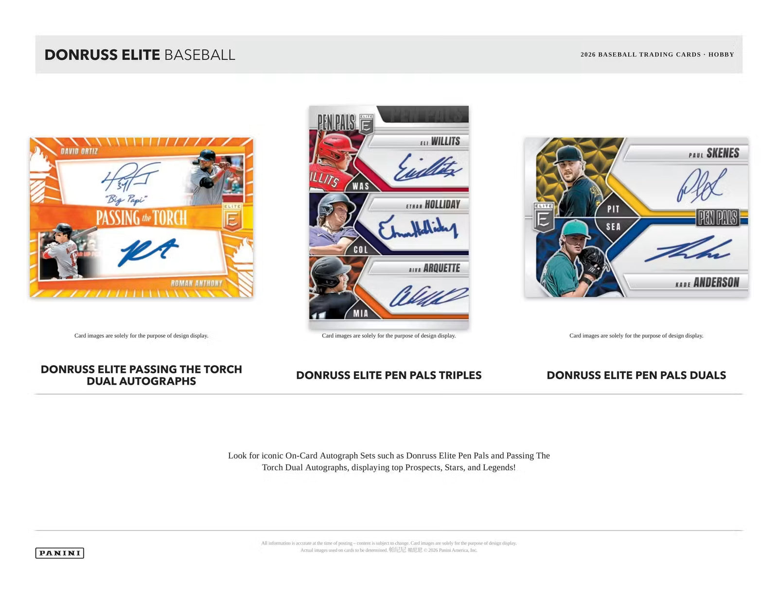 2026 Panini Donruss Elite Baseball Hobby Trading Cards