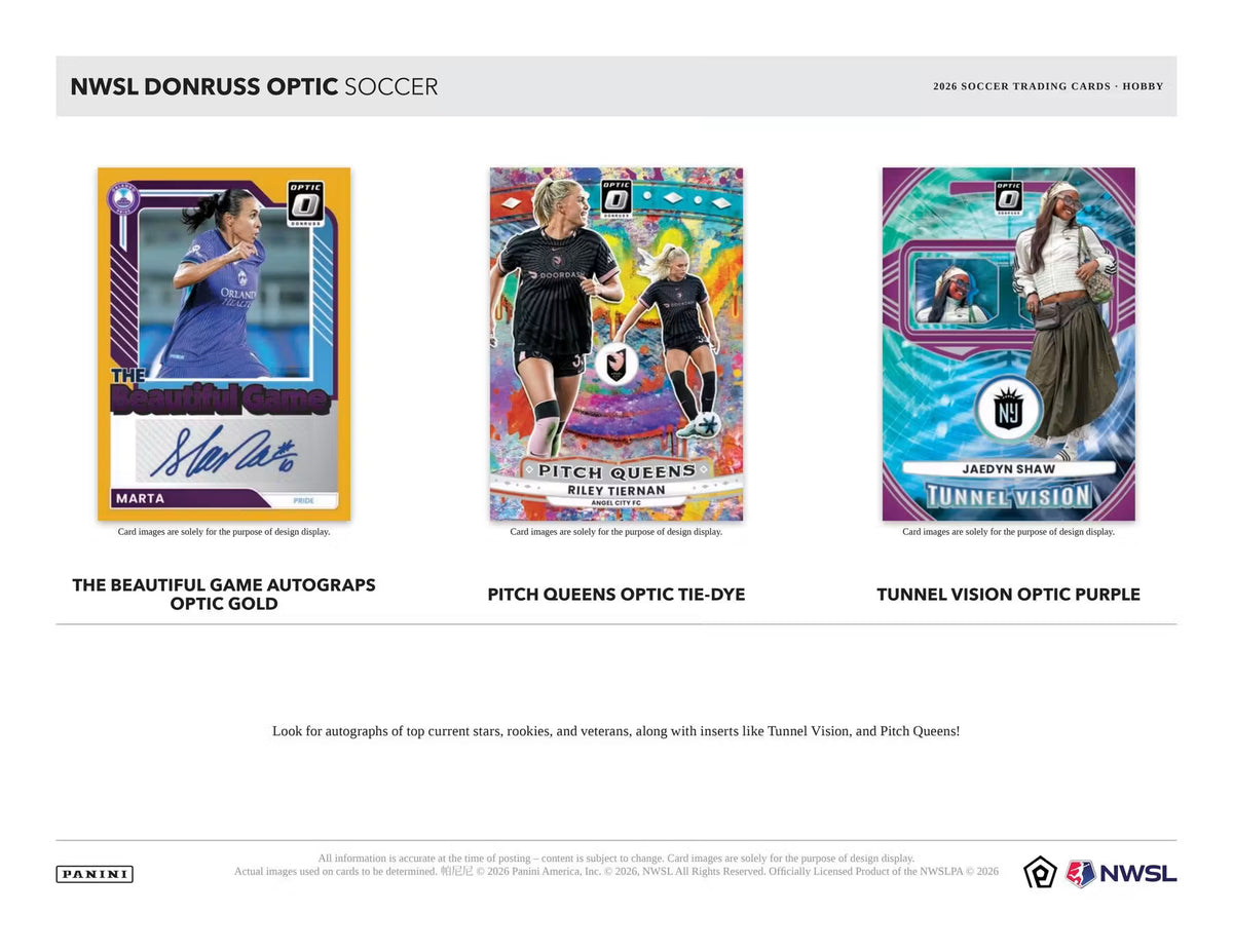 2026 Panini Donruss Optic NWSL Soccer Hobby Trading Cards