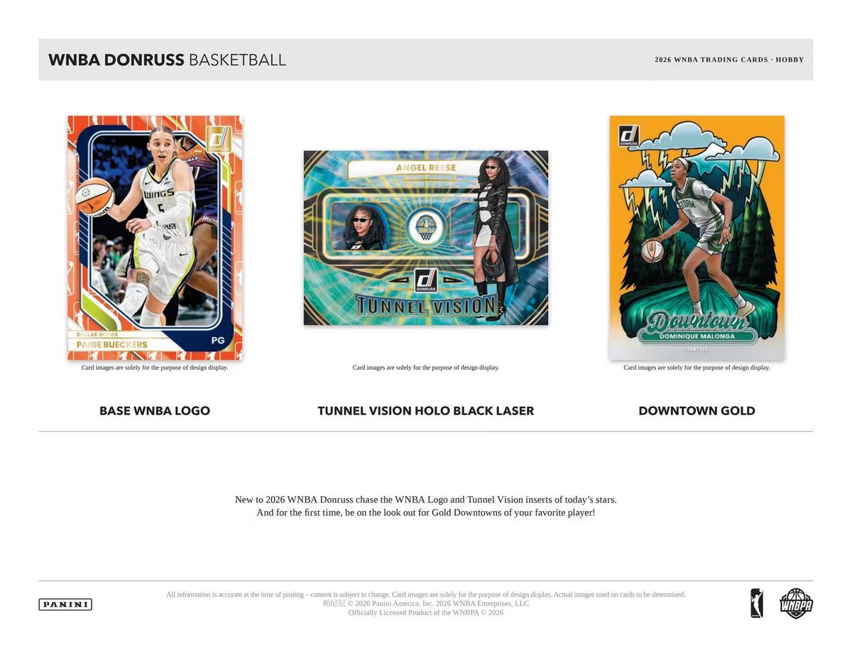 2026 Panini Donruss WNBA Basketball Hobby Trading Cards