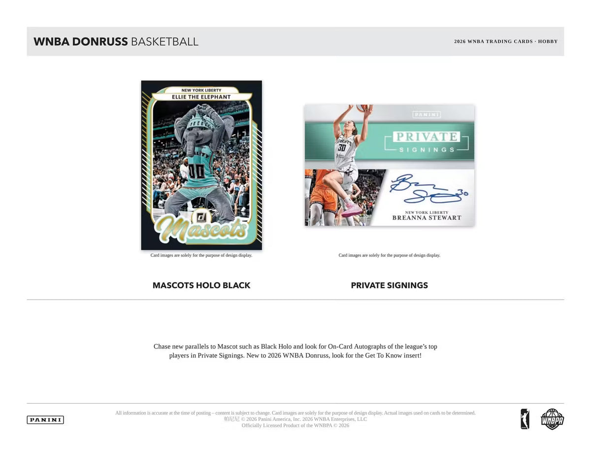 2026 Panini Donruss WNBA Basketball Hobby Trading Cards