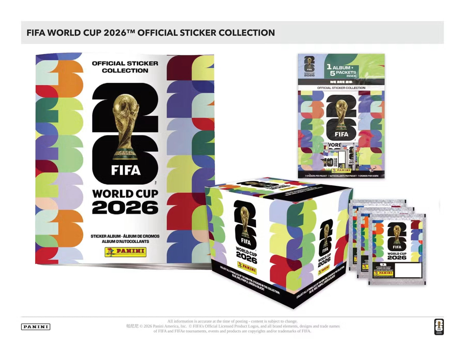 2026 Panini FIFA World Cup Soccer Stickers LV