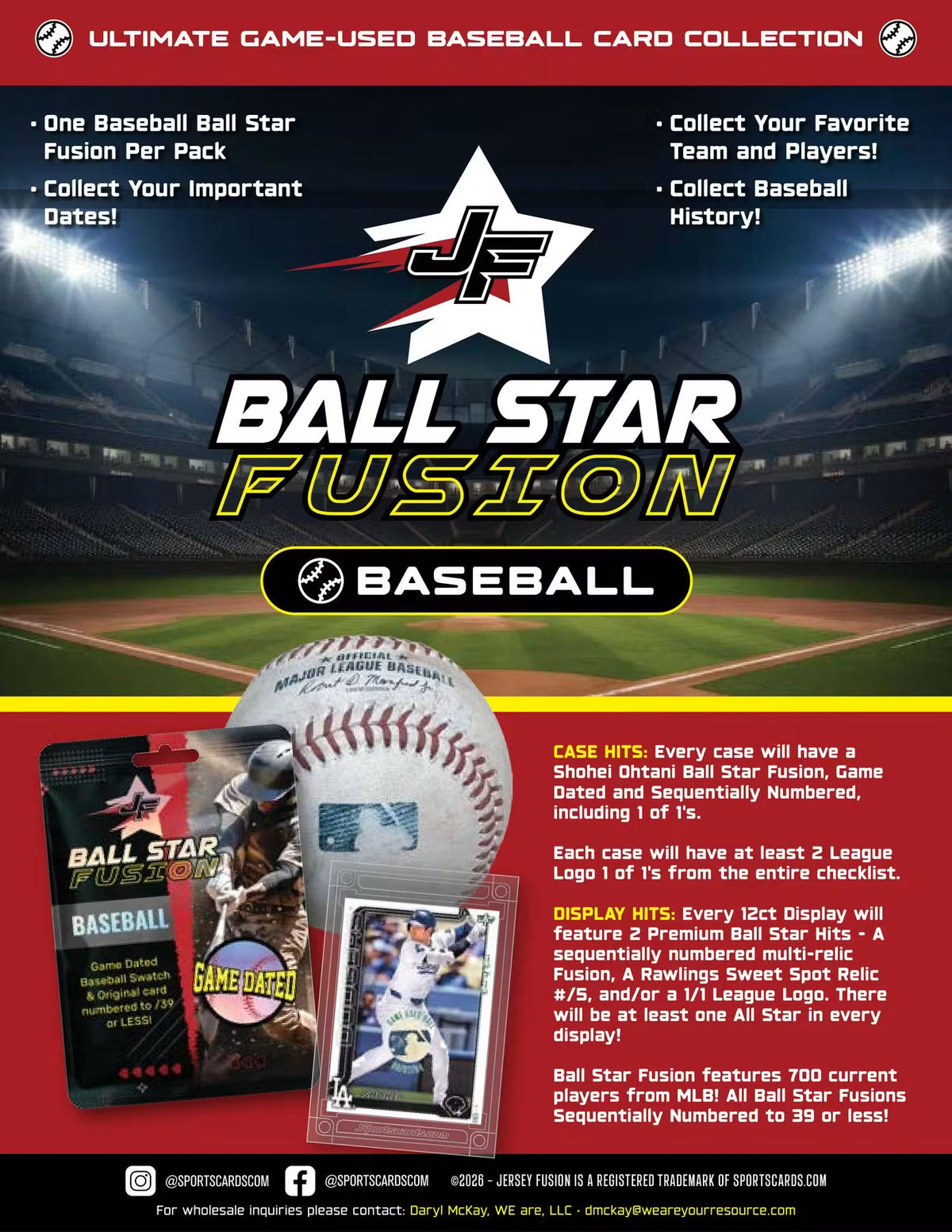 2026 Jersey Fusion Ball Star Baseball Hobby Trading Cards LV