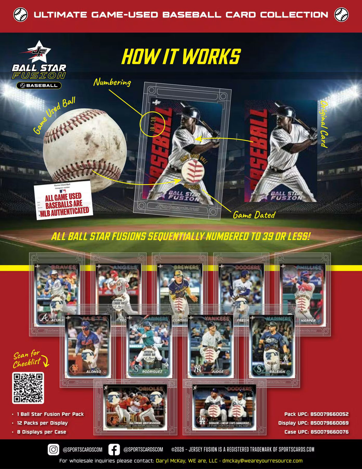 2026 Jersey Fusion Ball Star Baseball Hobby Trading Cards LV